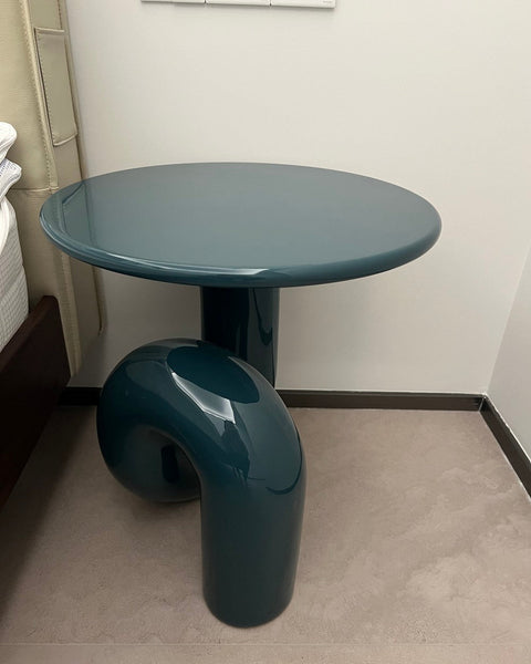 Contemporary Round Side Table, Low Profile Sofa Table, Unique Small End Table, Minimalist Modern Occasional Table, Portable Casual Side Table, Creative Coffee Table, Lightweight Indoor Outdoor Table, Contemporary Side Table-artworkcanvas