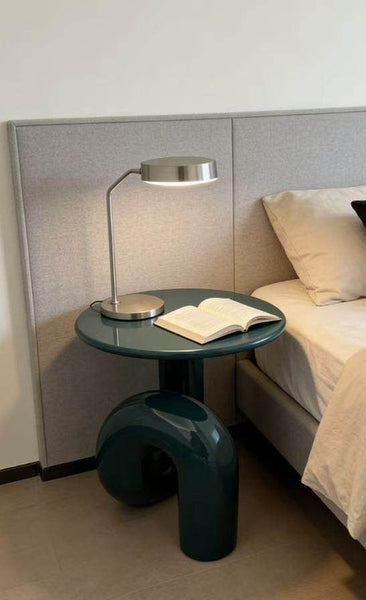 Contemporary Round Side Table, Low Profile Sofa Table, Unique Small End Table, Minimalist Modern Occasional Table, Portable Casual Side Table, Creative Coffee Table, Lightweight Indoor Outdoor Table, Contemporary Side Table-artworkcanvas