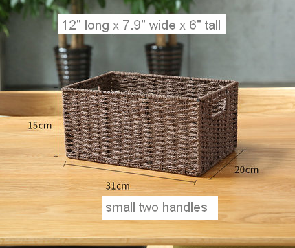 Large Woven Straw Storage Basket, Storage Basket for Bedroom, Rectangle Storage Basket, Picnic Storage Basket, Storage Basket for Toys-artworkcanvas