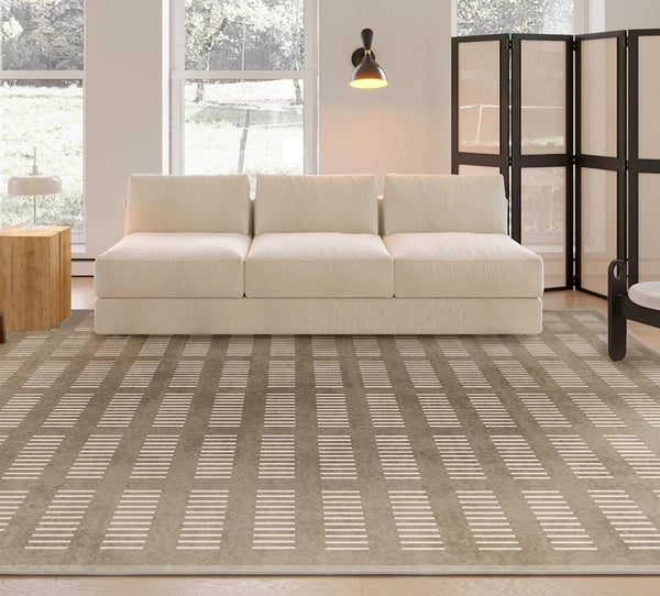 Modern Living Room Rug Placement Ideas, Thick Soft Floor Carpets for Living Room, Dining Room Modern Rugs, Soft Contemporary Rugs for Bedroom-artworkcanvas