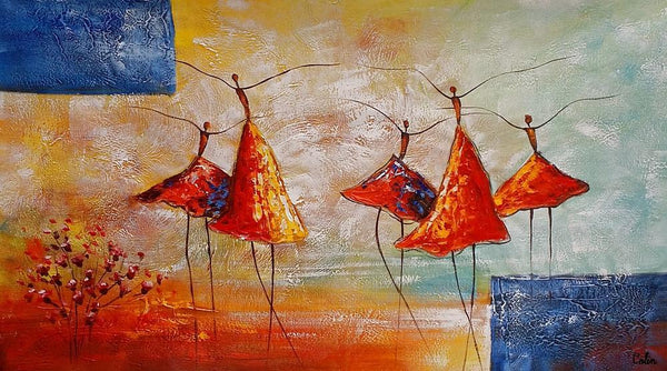 Wall Art Painting, Ballet Dancer Painting, Acrylic Painting for Sale, Simple Abstract Painting, Bedroom Canvas Painting-artworkcanvas
