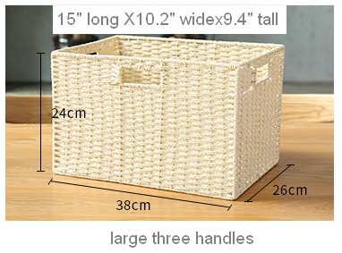 Large Woven Straw Storage Basket, Storage Basket for Bedroom, Rectangle Storage Basket, Picnic Storage Basket, Storage Basket for Toys-artworkcanvas