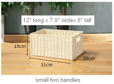 Large Woven Straw Storage Basket, Storage Basket for Bedroom, Rectangle Storage Basket, Picnic Storage Basket, Storage Basket for Toys-artworkcanvas
