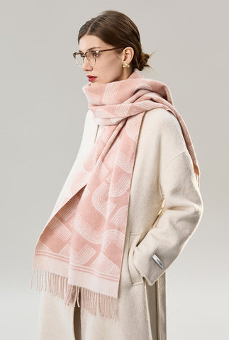 Holiday Women Scarf, Cold Weather Scarf, Fashion Designer Scarf, Modern Wool Scarf, Warm Winter Scarf, Soft Cashmere Scarf for Women, Elegant Scarf-artworkcanvas