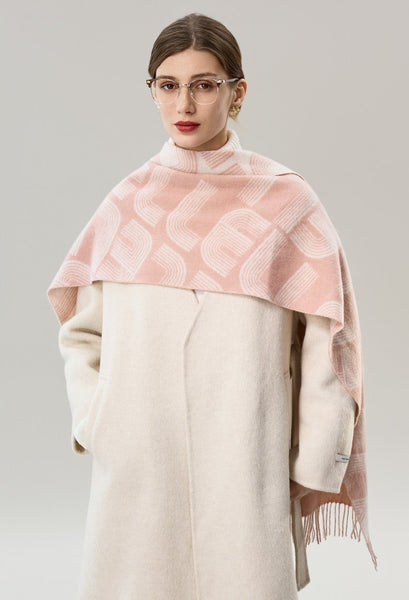 Holiday Women Scarf, Cold Weather Scarf, Fashion Designer Scarf, Modern Wool Scarf, Warm Winter Scarf, Soft Cashmere Scarf for Women, Elegant Scarf-artworkcanvas