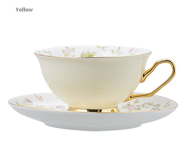 Elegant Ceramic Coffee Cups, Beautiful British Tea Cups, Unique Traditional Afternoon Tea Cup and Saucer in Gift Box, Royal Porcelain Tea Cup Set-artworkcanvas