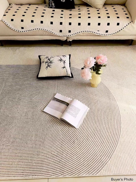 Contemporary Abstract Rugs under Dining Room Table, Large Modern Rugs for Living Room, Mid Century Modern Rugs for Bedroom-artworkcanvas