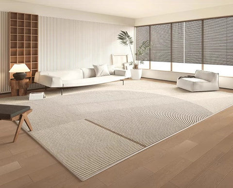 Contemporary Abstract Rugs under Dining Room Table, Large Modern Rugs for Living Room, Mid Century Modern Rugs for Bedroom-artworkcanvas