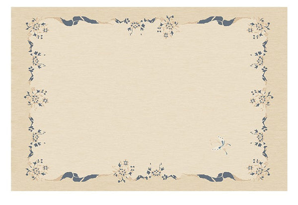 Cream Color Flower Pattern Rugs under Coffee Table, Large Modern Rugs for Bedroom, Modern Rugs for Living Room, Contemporary Modern Rugs for Dining Room-artworkcanvas