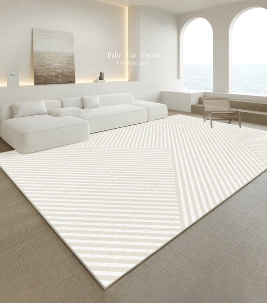 Abstract Contemporary Modern Rugs in Bedroom, Large Modern Living Room Rugs, Geometric Modern Area Rugs, Dining Room Floor Carpets-artworkcanvas