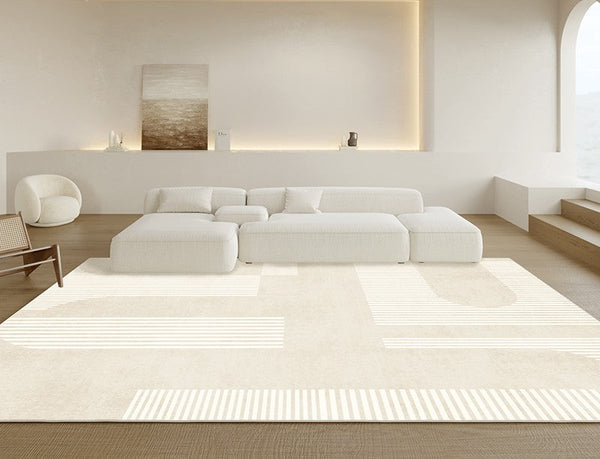 Living Room Modern Rugs, Soft Floor Carpets for Dining Room, Modern Living Room Rug Placement Ideas, Contemporary Area Rugs for Bedroom-artworkcanvas