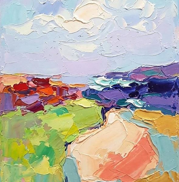 Modern Abstract Painting, Original Abstract Art, Impasto Artwork, Original Small Paintings, Hand Painted Canvas Art, Palette Knife Paintings
