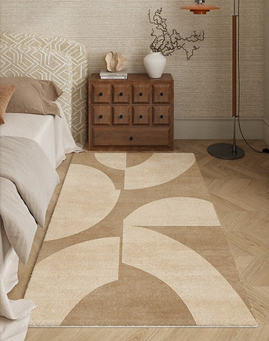 Contemporary Modern Rugs Next to Bed, Geometric Modern Rugs under Dining Room Table, Brown Modern Carpets for Office, Abstract Modern Rugs for Living Room-artworkcanvas