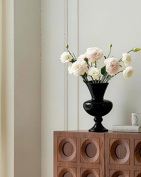 Handmade Modern Vases for Living Room, Modern Glass Vase for Flowers, Mid Century Glass Vases, Unique Decorative Glass Vase, Centerpiece Contemporary Vases on Table-artworkcanvas