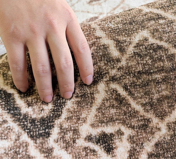 Large Modern Rugs for Living Room, Brown Modern Rug Ideas for Bedroom, Abstract Geometric Modern Rugs, Modern Rugs for Dining Room-artworkcanvas