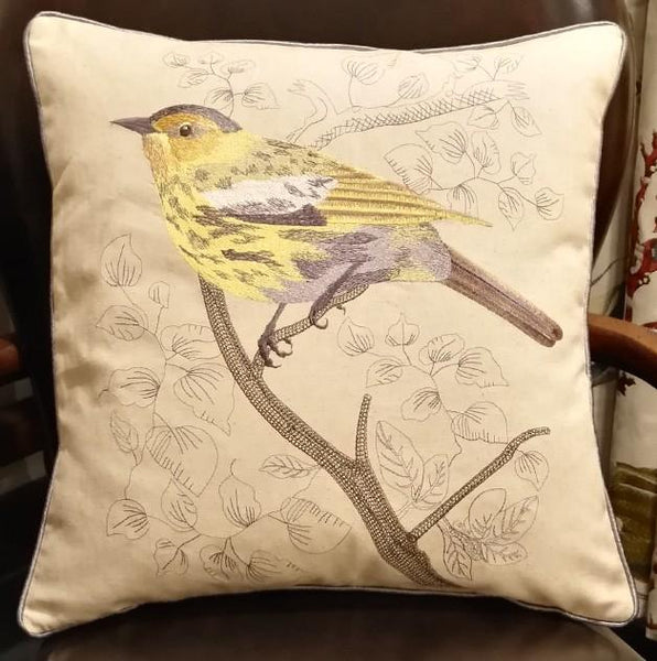 Pillows for Farmhouse, Living Room Throw Pillows, Decorative Sofa Pillows, Bird Throw Pillows, Embroidery Throw Pillows, Rustic Pillows for Couch-artworkcanvas
