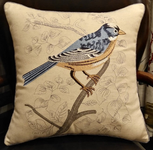 Decorative Throw Pillows for Couch, Bird Pillows, Pillows for Farmhouse, Sofa Throw Pillows, Embroidery Throw Pillows, Rustic Pillows-artworkcanvas