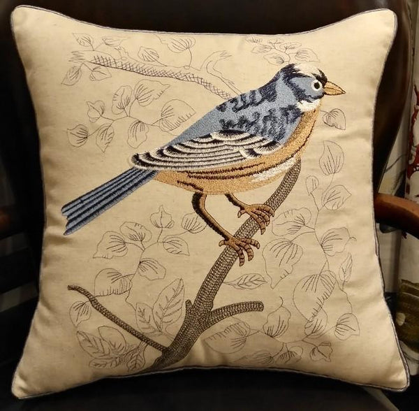 Pillows for Farmhouse, Living Room Throw Pillows, Decorative Sofa Pillows, Bird Throw Pillows, Embroidery Throw Pillows, Rustic Pillows for Couch-artworkcanvas