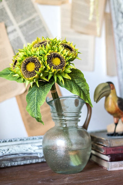 Unique Flower Arrangement for Home Decoration, A Bunch of Sunflowers, Bedroom Flower Arrangement Ideas, Beautiful Artificial Flowers for Living Room-artworkcanvas
