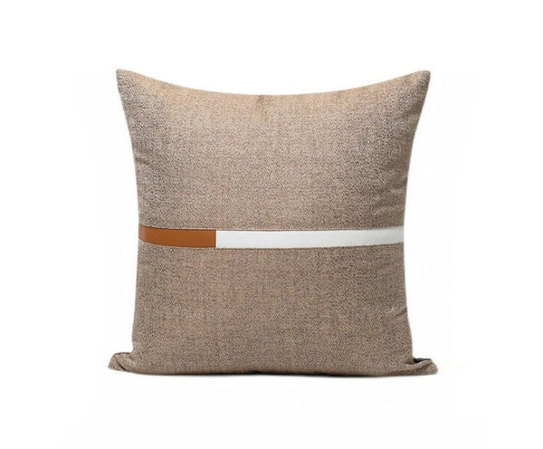 Decorative Modern Sofa Pillows, Modern Simple Throw Pillows for Bedroom, Brown Modern Throw Pillows for Couch, Large Simple Modern Pillows-artworkcanvas