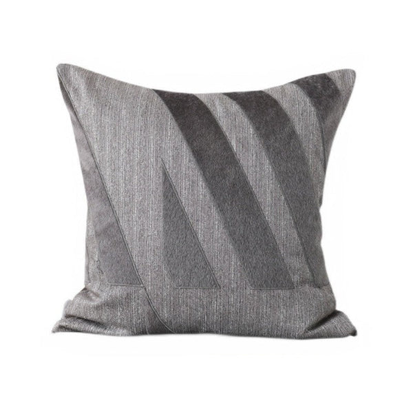 Modern Gray Throw Pillows for Couch, Decorative Throw Pillows, Modern Sofa Pillows, Simple Modern Throw Pillows for Living Room-artworkcanvas