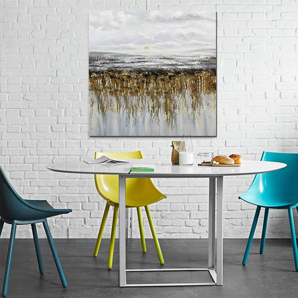 Heavy Texture Painting, Extra Large Paintings for Dining Room, Hand Painted Wall Art Painting, Modern Canvas Paintings for Living Room-artworkcanvas