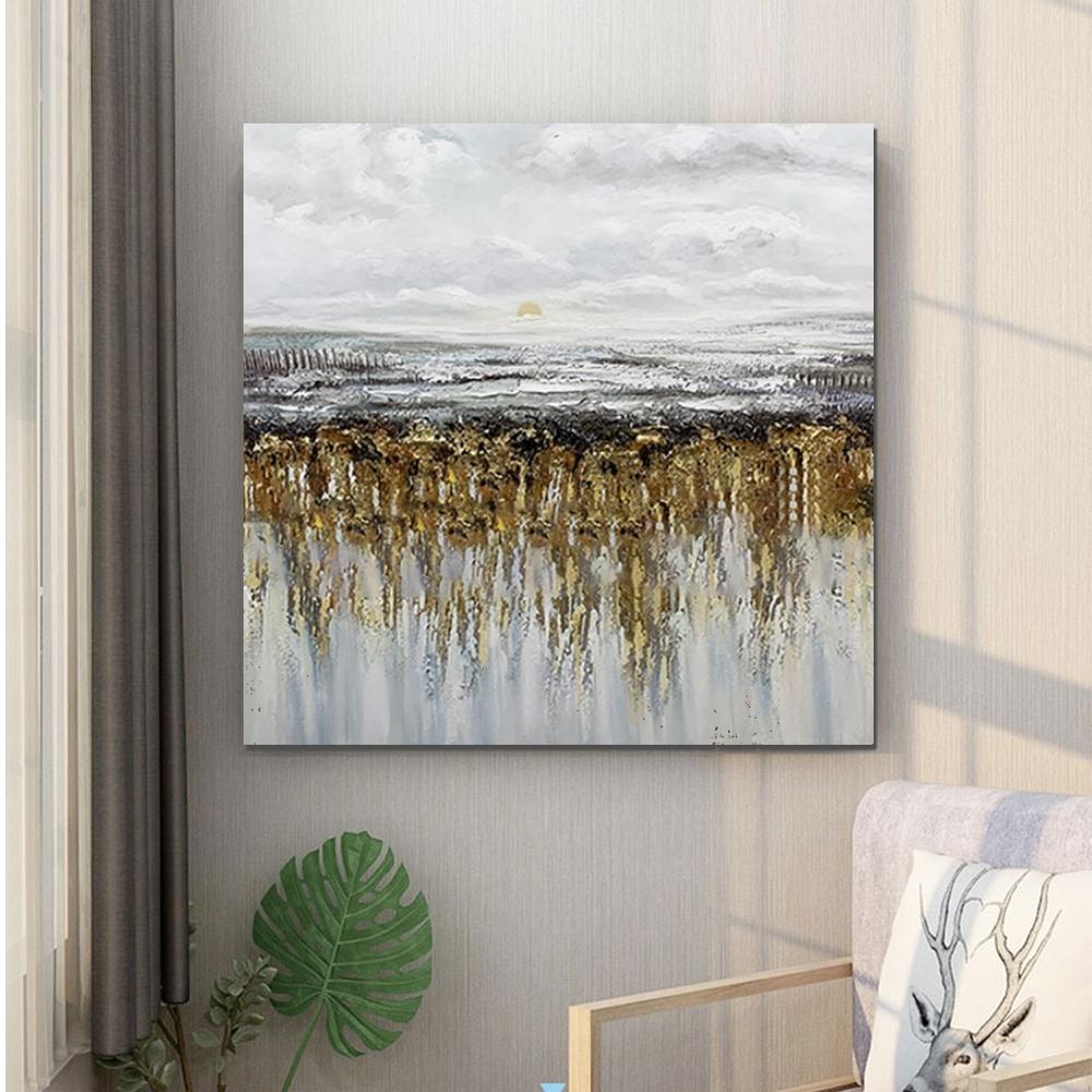 Heavy Texture Extra Large Painting, Modern Abstract Art For Dining Room