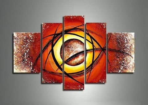 Large Modern Artwork, Abstract Painting for Sale, 5 Piece Canvas Wall Art, Living Room Canvas Painting, Heavy Texture Paintings-artworkcanvas