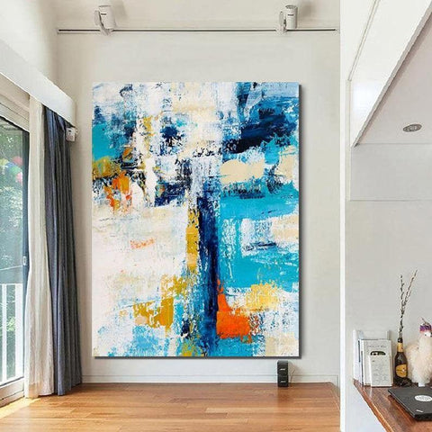 Abstract Canvas Painting, Modern Paintings for Dining Room, Hand Painted Wall Painting, Extra Large Abstract Artwork-artworkcanvas