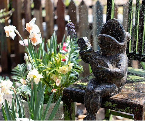 Garden Animal Statues, Unique Modern Garden Sculptures, Frog Flowerpot for Garden Decoration, Beautiful Cute Frog Statues, Creative Villa Outdoor Gardening Ideas-artworkcanvas