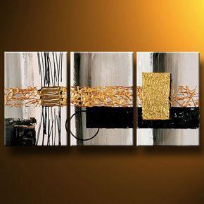 Modern Abstract Art, 3 Piece Wall Art, Bedroom Canvas Painting, Acrylic Painting, Modern Wall Art Painting-artworkcanvas