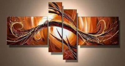 Large Canvas Art Painting, Abstract Acrylic Art on Canvas, 4 Piece Wall Art Paintings, Bedroom Wall Art Ideas, Buy Painting Online-artworkcanvas