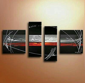 Black Abstract Canvas Art, Extra Large Painting on Canvas, Living Room Wall Art Paintings, Simple Modern Art for Sale-artworkcanvas
