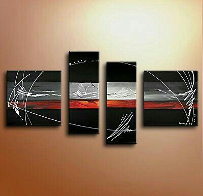 Black Abstract Canvas Art, Extra Large Painting on Canvas, Living Room Wall Art Paintings, Simple Modern Art for Sale-artworkcanvas