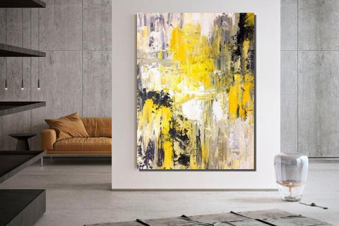 Simple Modern Wall Art Painting, Large Contemporary Abstract Artwork, Acrylic Painting for Living Room-artworkcanvas