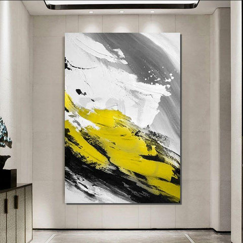 Contemporary Canvas Artwork, Large Modern Acrylic Painting, Wall Art for Dining Room, Hand Painted Wall Art Painting-artworkcanvas
