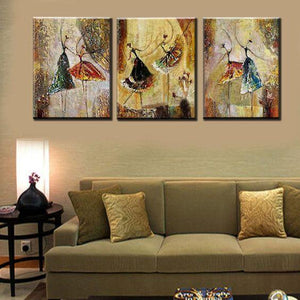 Abstract Acrylic Painting, Ballet Dancers Painting, Canvas Painting for Dining Room, Modern Paintings for Sale-artworkcanvas