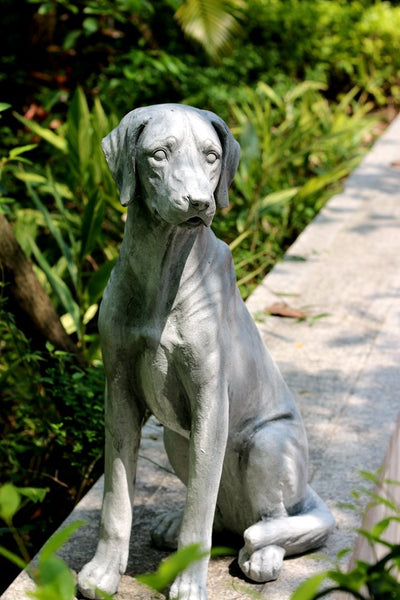 Large Dog Statue for Garden, Sitting Dog Statues, Pet Statue for Garden Courtyard Ornament, Villa Outdoor Decor Gardening Ideas-artworkcanvas