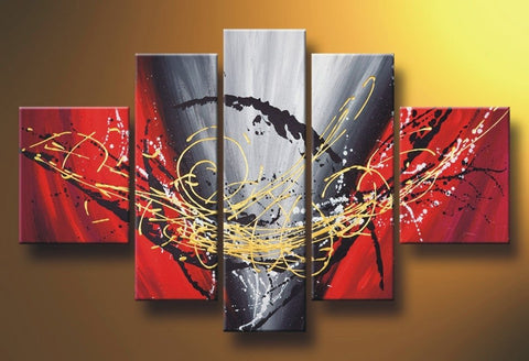 Dancing Lines Abstract Art, Dining Room Canvas Painting, Acrylic Art for Sale, Huge Painting on Canvas, Simple Modern Art-artworkcanvas