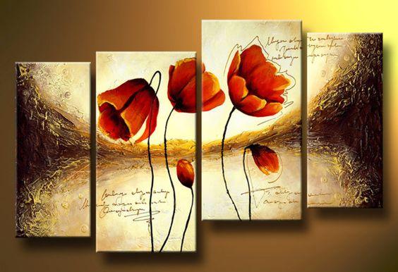 Flower Abstract Painting, Large Acrylic Painting, Flower Abstract Painting, Bedroom Wall Art Paintings, Buy Art Online-artworkcanvas