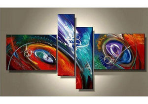 Abstract Canvas Painting, Large Acrylic Painting on Canvas, 4 Piece Abstract Art, Living Room Modern Paintings, Buy Painting Online-artworkcanvas