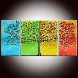 Abstract Canvas Paintings, Tree of Life Painting, Heavy Texture Paintings, Extra Large Wall Art for Living Room, Large Painting for Sale-artworkcanvas