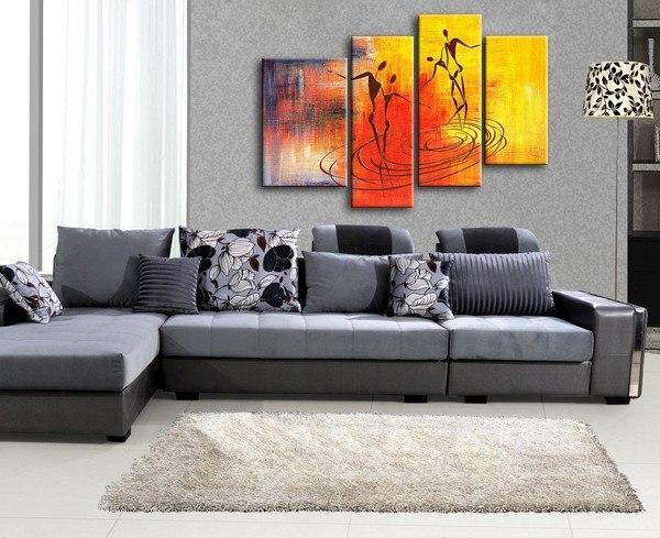 Abstract Painting of Love, Large Acrylic Painting, Abstract Painting on Canvas, Bedroom Wall Art Paintings, Simple Modern Art-artworkcanvas