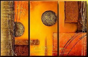 Heavy Texture Acrylic Painting, Dining Room Wall Art Paintings, 3 Piece Art Painting, Heavy Texture Paintings, Contemporary Wall Art Painting-artworkcanvas