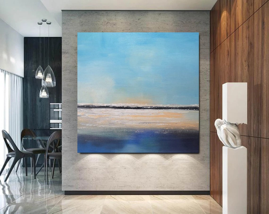 Bedroom Wall Painting, Original Landscape Paintings, Large Paintings for Living Room, Hand Painted Acrylic Painting, Seascape Canvas Paintings-artworkcanvas