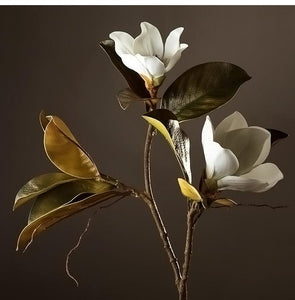 Large White Magnolias Artificial Flowers, Artificial Botany Plants, Magnolia Flower, Silk Flower Arrangement-artworkcanvas