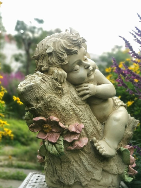 Large Angel Flowerpot, Resin Statue for Garden, Creative Modern Statue for Garden Ornaments, Villa Outdoor Decor Gardening Ideas-artworkcanvas
