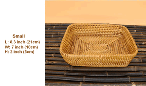 Small Rattan Storage Baskets, Storage Baskets for Shelves, Kitchen Storage Basket, Woven Storage Baskets for Bathroom-artworkcanvas