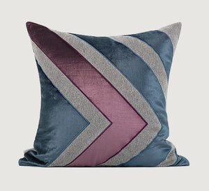 Purple Gray Decorative Pillows for Couch, Large Modern Throw Pillows, Modern Sofa Pillows, Contemporary Throw Pillows for Living Room-artworkcanvas