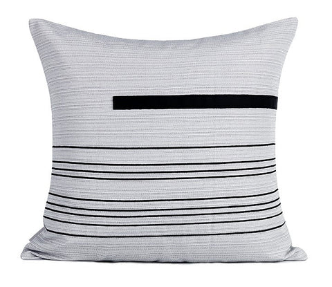 Modern Sofa Pillow, Simple Black and White Modern Throw Pillows, Throw Pillow for Couch, Decorative Throw Pillows, Throw Pillow for Living Room-artworkcanvas
